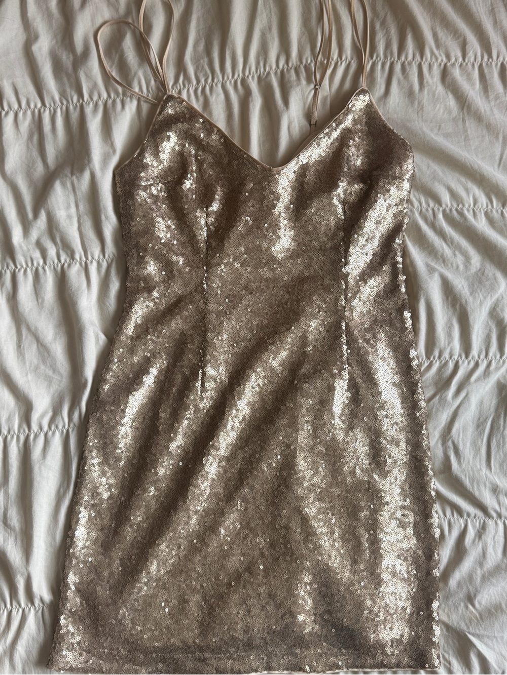 Abercrombie & Fitch Champagne Sequin Mini Dress